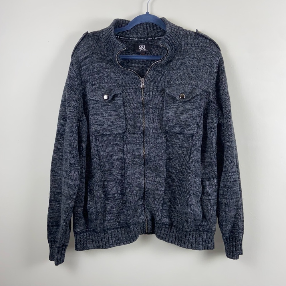 Rock & Republic Charcoal Knit Sweater